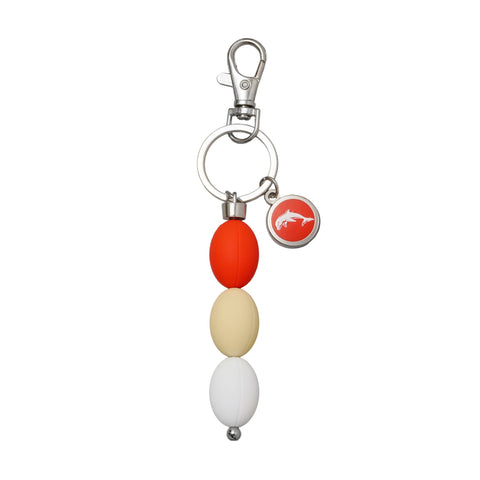 Redcliffe Dolphins NRL 3 Ball Charm Keyring