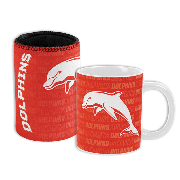 Redcliffe Dolphins NRL Mug and Can Cooler