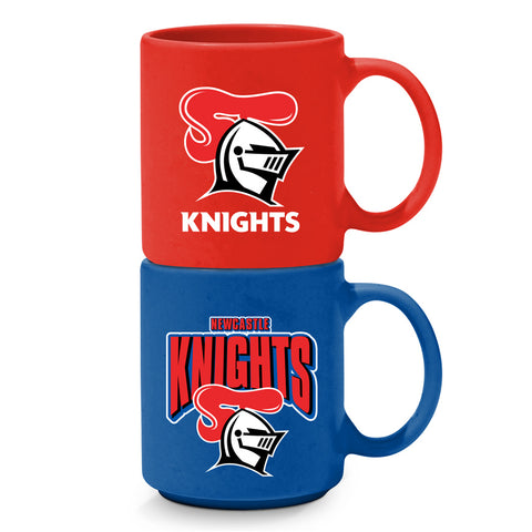 Newcastle Knights NRL Set of 2 Stackable Mugs