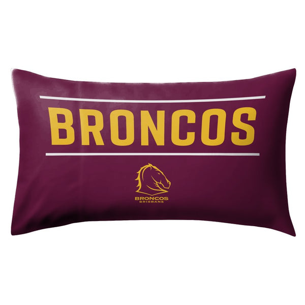 Brisbane Broncos NRL Logo Pillow Case