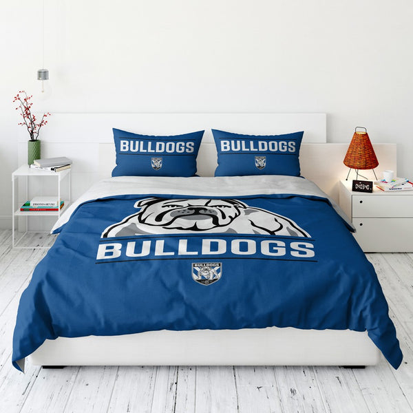 Canterbury Bulldogs NRL Quilt Doona Duvet Cover Pillowcase Set