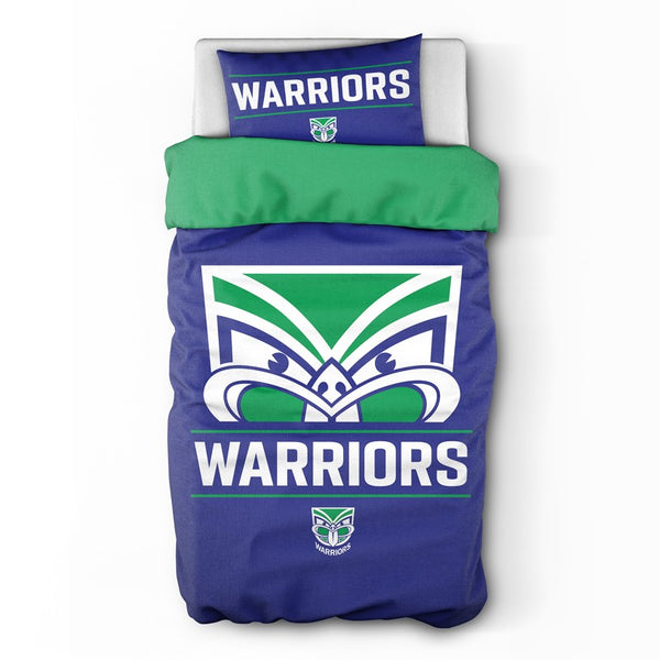 New Zealand Warriors NRL Logo Single Quilt Doona Duvet Cover Pillowcase Set