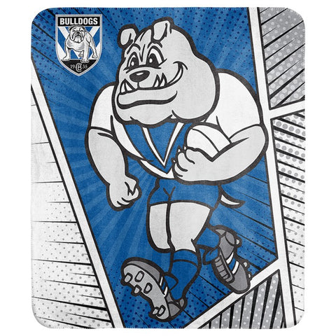 Canterbury Bulldogs NRL Coral Fleece Rug