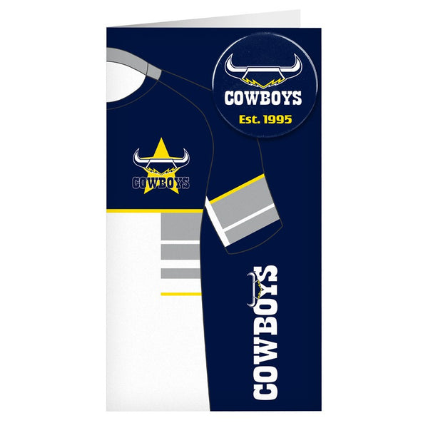 North Queensland Cowboys NRL Jersey Badge Card