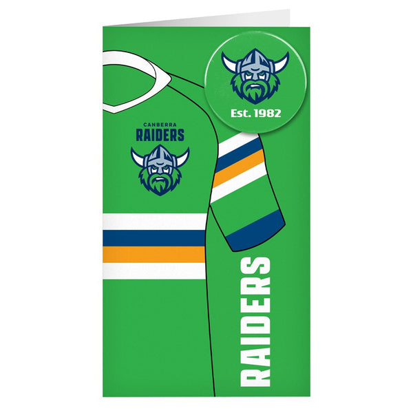 Canberra Raiders NRL Jersey Badge Card