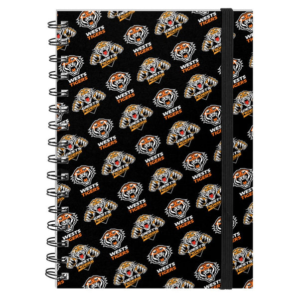 Wests Tigers NRL A5 Hardcover Notebook