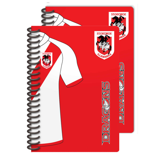 St George Dragons NRL Set of 2 Notebooks A5