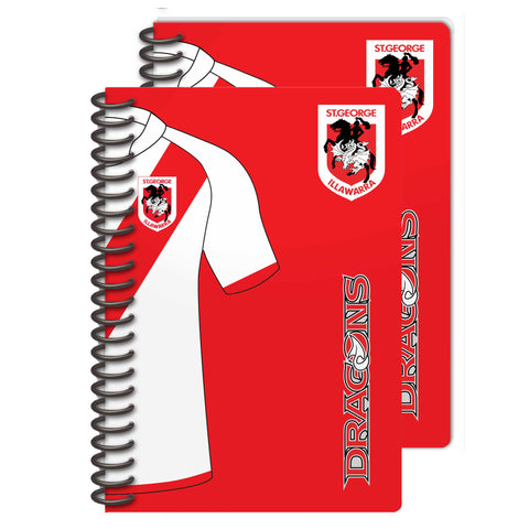 St George Dragons NRL Set of 2 Notebooks A5