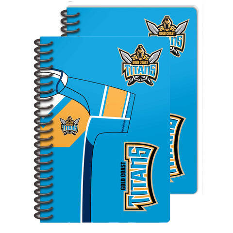 Gold Coast Titans NRL Set of 2 Notebooks A5