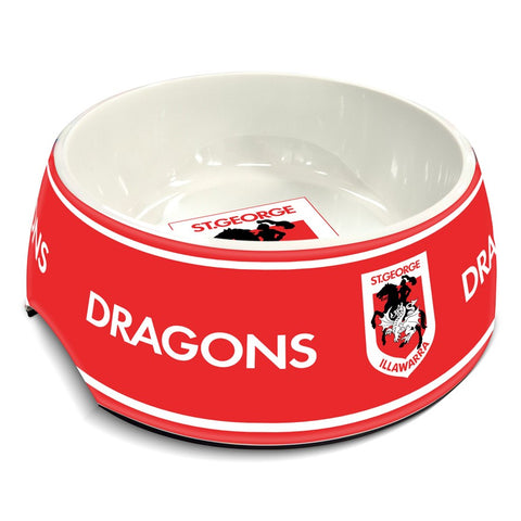 St George Dragons NRL Pet Food Melamine Bowl 710ml