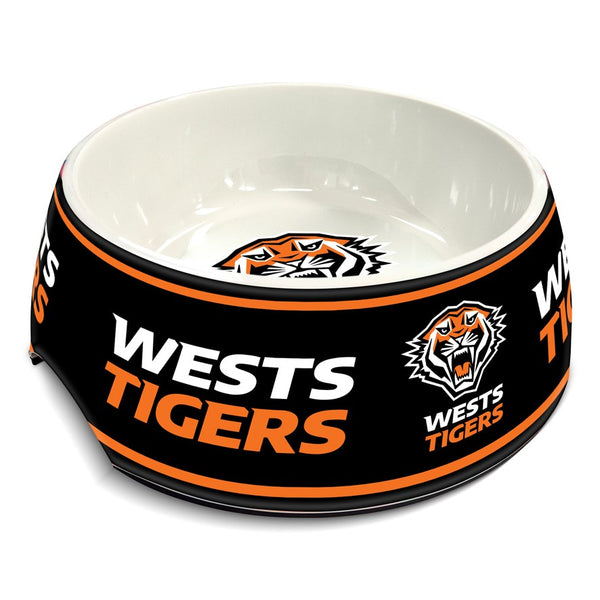 Wests Tigers NRL Pet Food Melamine Bowl 710ml