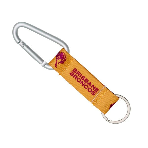 Brisbane Broncos NRL Carabiner Keyring