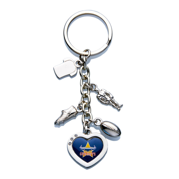 North Queensland Cowboys NRL Charm Keyring