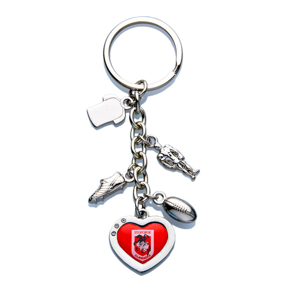 St George Illawarra Dragons NRL Charm Keyring
