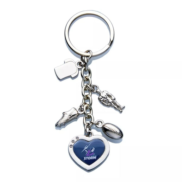 Melbourne Storm NRL Charm Keyring