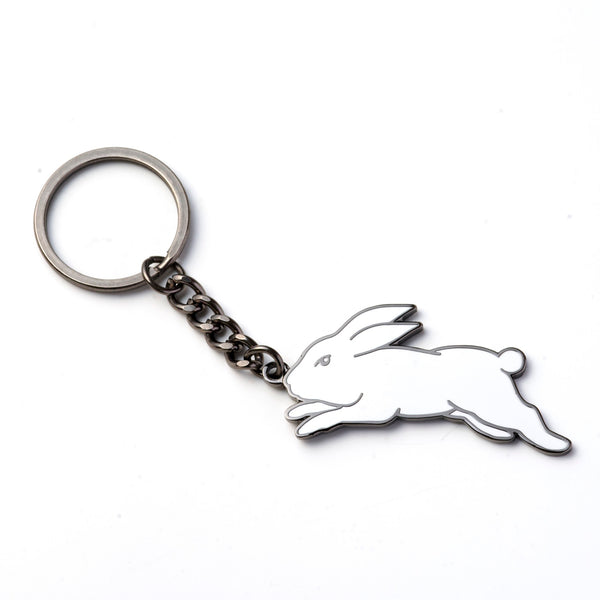 South Sydney Rabbitohs NRL Metallic Logo Keyring