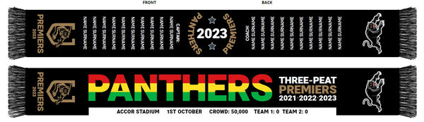 Penrith Panthers NRL 2023 Premiers Mens Adults Scarf