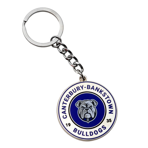 Canterbury Bulldogs NRL Round Logo Keyring