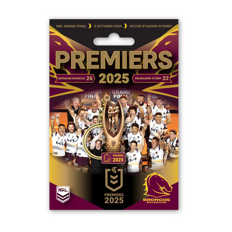 PREORDER - Brisbane Broncos NRL 2025 Premiers Premiership 3D Trophy Keyring