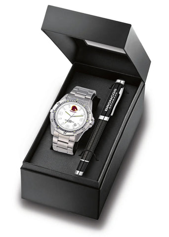Brisbane Broncos NRL Watch and Pen Gift Pack Set