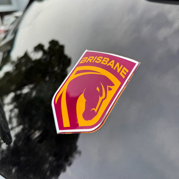 Brisbane Broncos NRL Premium Chrome Logo Decal Sticker