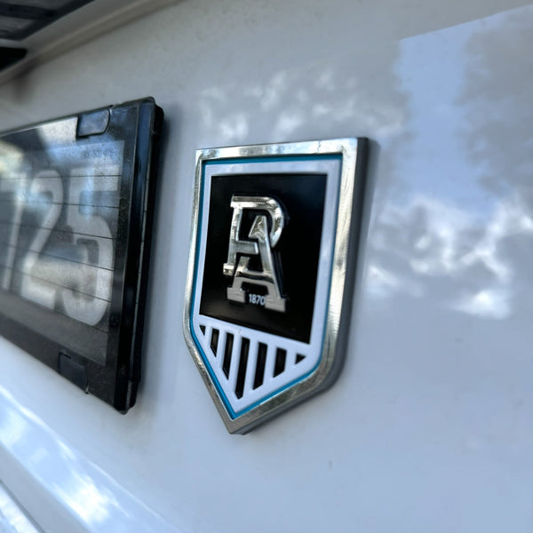 Port Adelaide Power 3D Peel-N-Stick Chrome Car Badge Decal Coated Auto Sticker