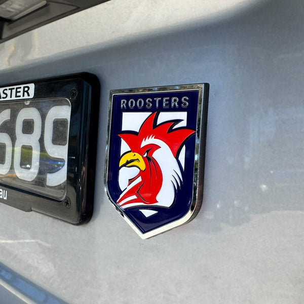 Sydney Roosters NRL 3D Peel-N-Stick Chrome Car Badge