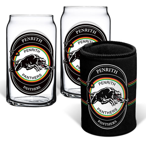 Penrith Panthers NRL Can Glasses and Can Cooler