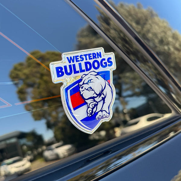 Western Bulldogs Premium Chrome Car Decal Coated Auto Sticker