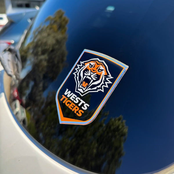 Wests Tigers NRL Premium Chrome Logo Decal Sticker
