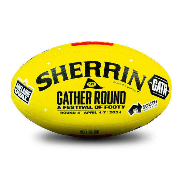 Sherrin 2024 AFL Gather Round All Surface Rubber Synthetic Football size 5