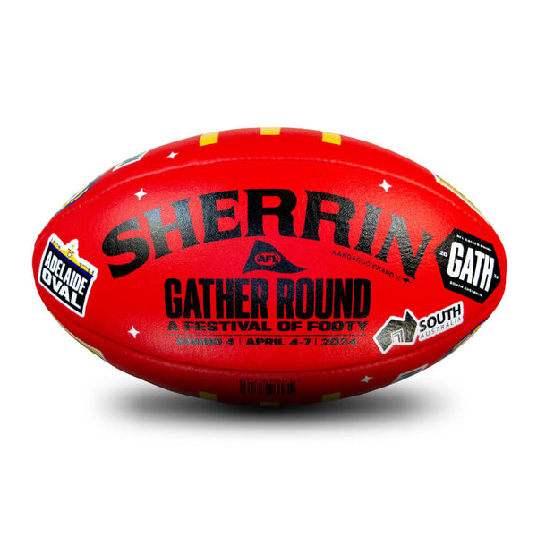 Sherrin 2024 AFL Gather Round Leather Replica Game Football size 5