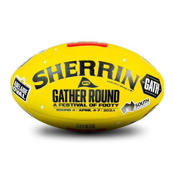 Sherrin 2024 AFL Gather Round Leather Replica Game Football size 5