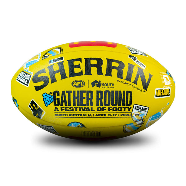 Sherrin AFL Gather Round 2026 Replica Leather Game Football size 5