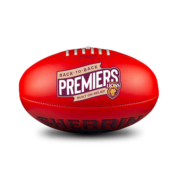 PREORDER - Brisbane Lions 2025 Premiers Sherrin Super Soft Touch Football size 3