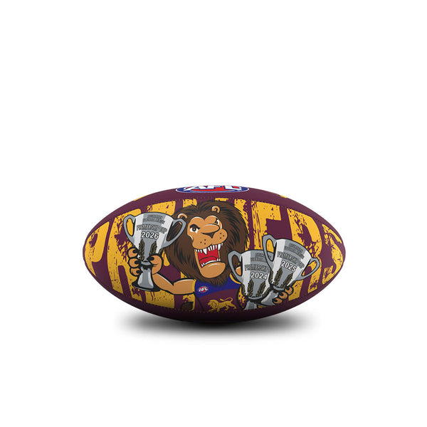 PREORDER - Brisbane Lions 2026 Premiers Sherrin PVC 20cm Mini Football