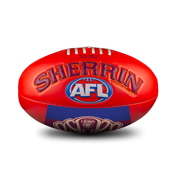PREORDER - Brisbane Lions 2026 Premiers Sherrin Super Soft Touch Football size 3