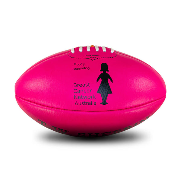 Sherrin AFLW Women Leather BCNA Pink Football Size 4