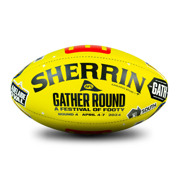 Sherrin 2024 AFL Gather Round Official Game Ball Leather size 5
