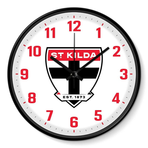 St Kilda Saints AFL 30cm Team Logo Wall Clock