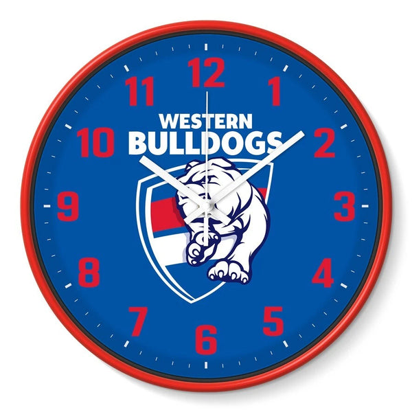 Western Bulldogs AFL 30cm Team Logo Wall Clock