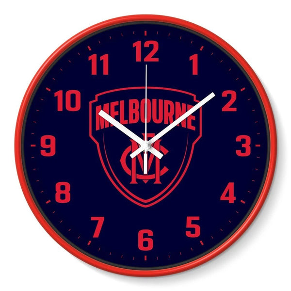 Melbourne Demons AFL 30cm Team Logo Wall Clock