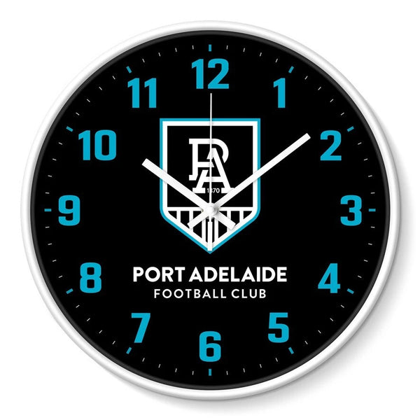 Port Adelaide Power AFL 30cm Team Logo Wall Clock