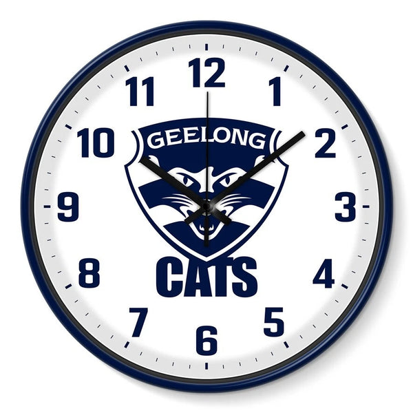 Geelong Cats AFL 30cm Team Logo Wall Clock