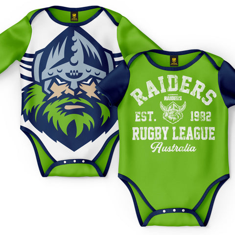 Canberra Raiders NRL Baby Infant Romper Bodysuit 2pc