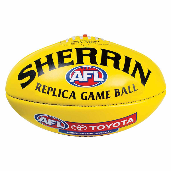 Sherrin Official AFL Replica Game Football PVC Mini 20cm Toyota