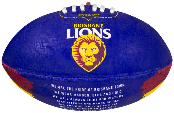 Brisbane Lions Sherrin Team Song Football