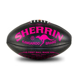 Sherrin AFLW Women Leather Black Pink Training Football size 4