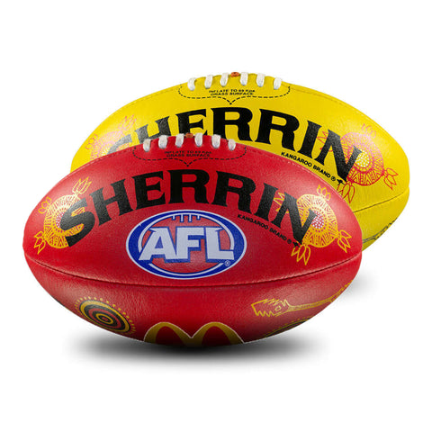 Sherrin 2023 SDNR Split Leather Indigenous Football size 5