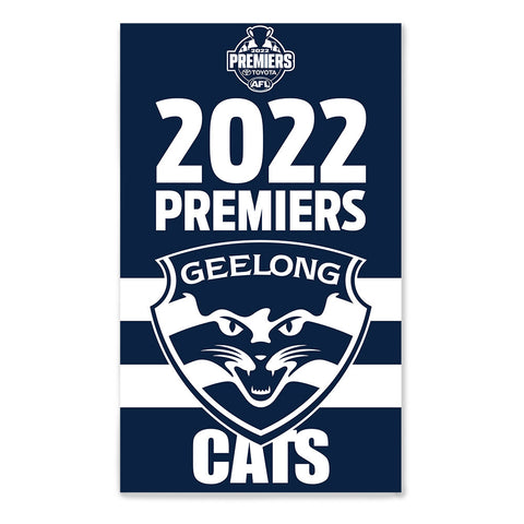Geelong Cats 2022 Premiers Supporter Flag EA 90 x 150cm